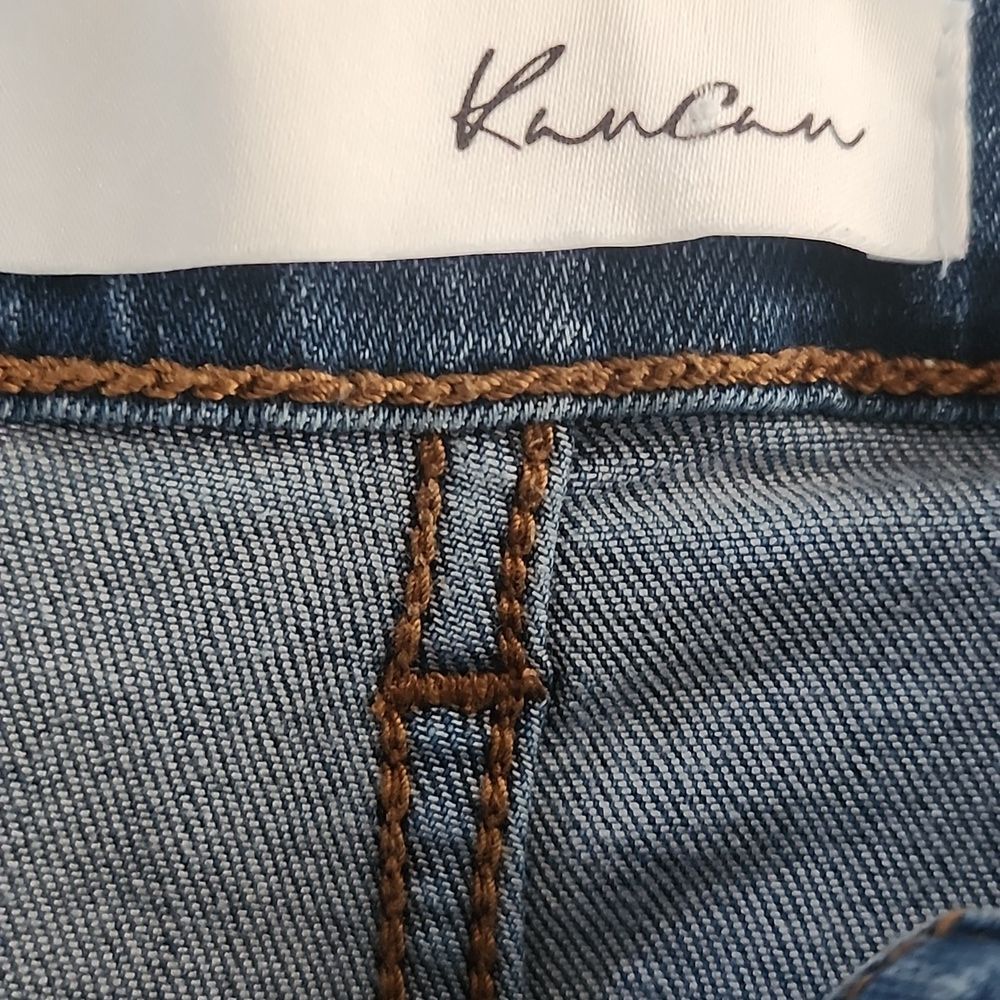 KanCan, Light Blue Wash, Distressed, High Waisted, Skinny Stretch Jeans, 11/29 - Picture 5 of 9